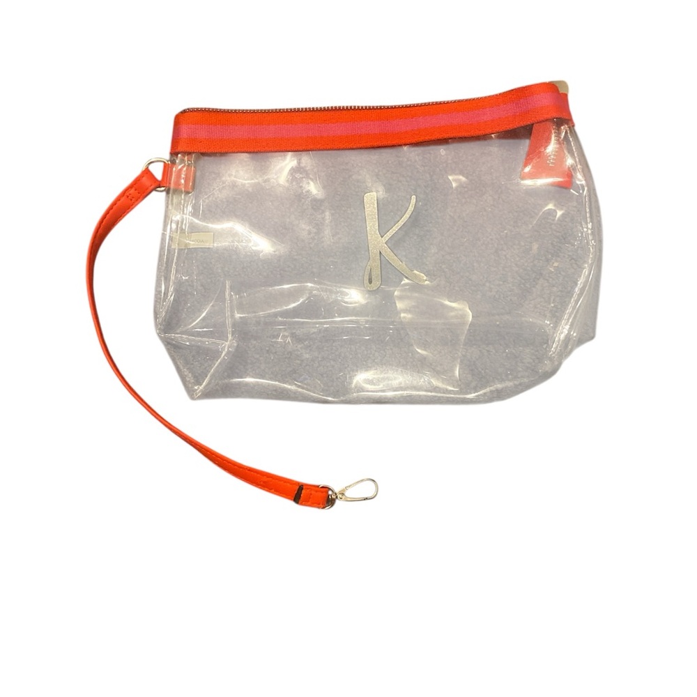 Transparent Wristlet with Red Accents